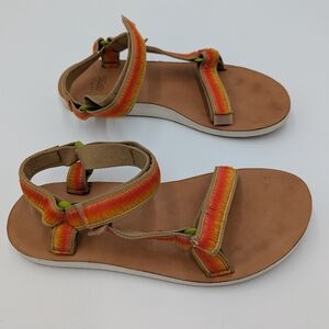 Teva Universal Ombre Womens Outdoor Sandals 10 Gorpcore Ankle Strap Orange Boho